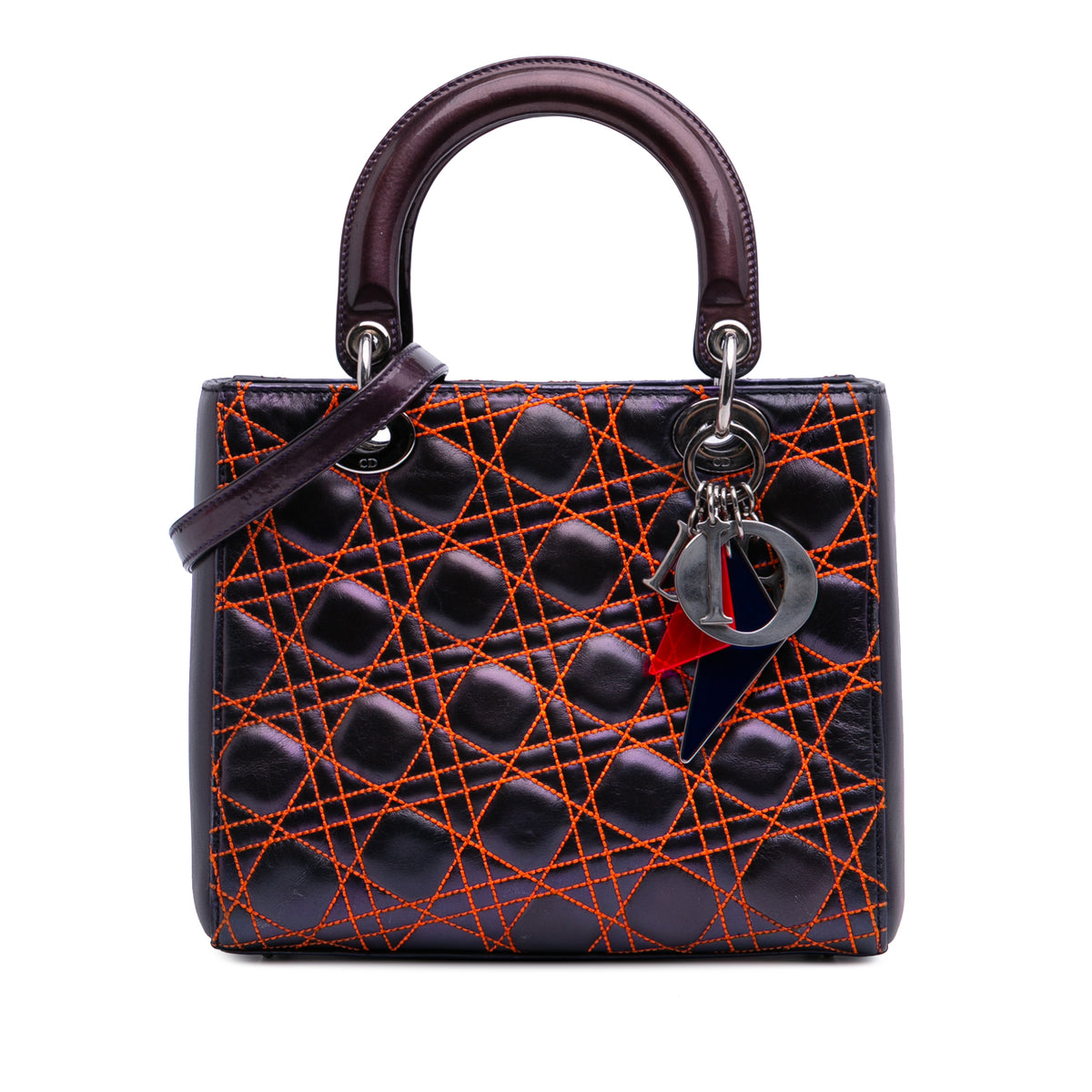 Anselm Reyle Medium Metallic Lambskin Cannage Lady Dior