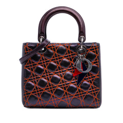 Anselm Reyle Medium Metallic Lambskin Cannage Lady Dior
