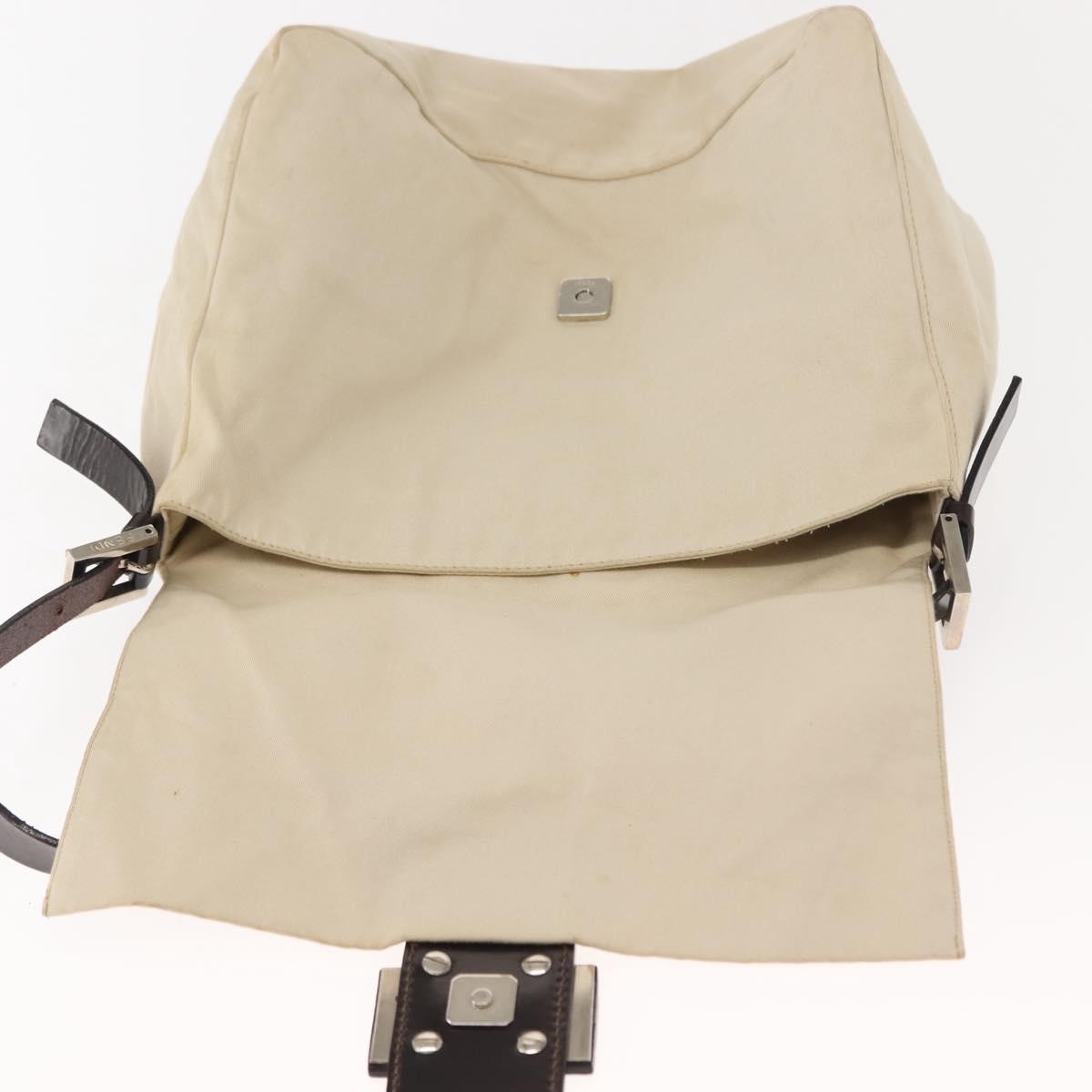 Fendi Mamma Baguette Shoulder Bag Canvas