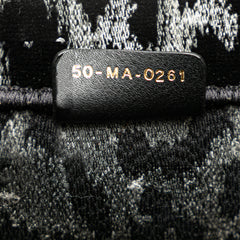 Mizza Medium Embroidered Canvas Leopard Book Tote