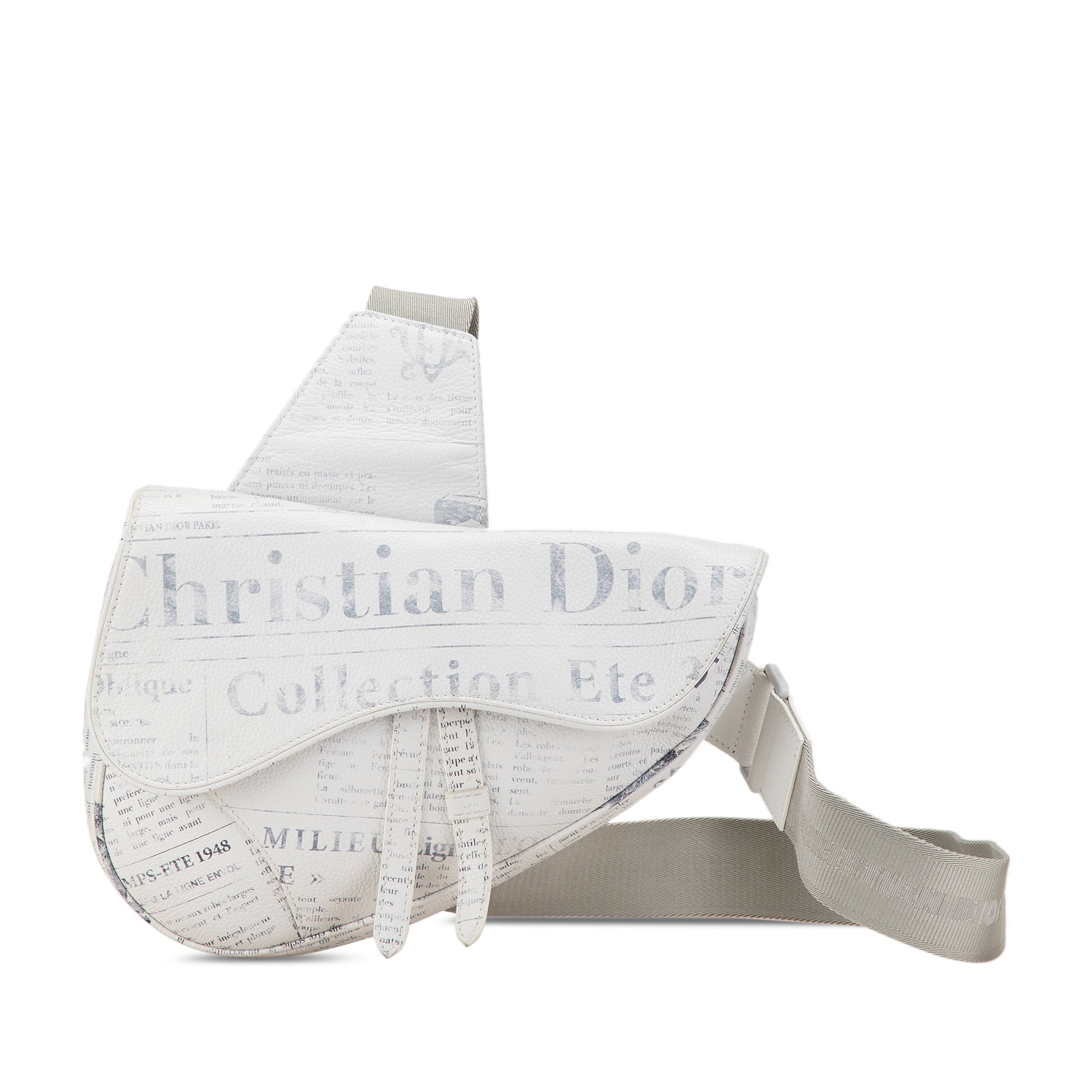 Daniel Arsham Newspaper Print Saddle Bag