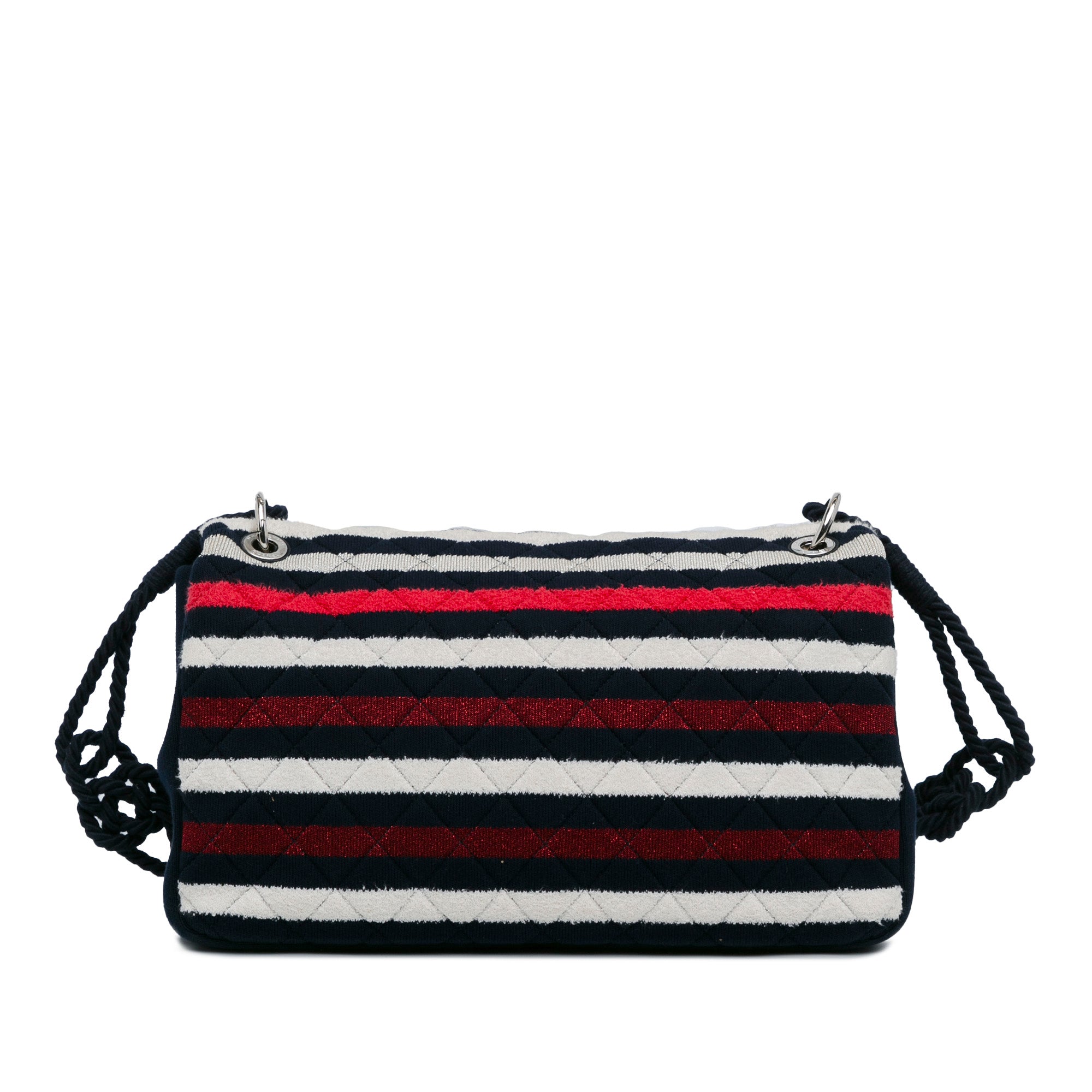 Maxi Multicolor Stripe Jersey Rope Flap