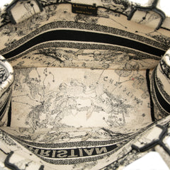 Medium Canvas Embroidered Zodiac Toile De Jouy Book Tote