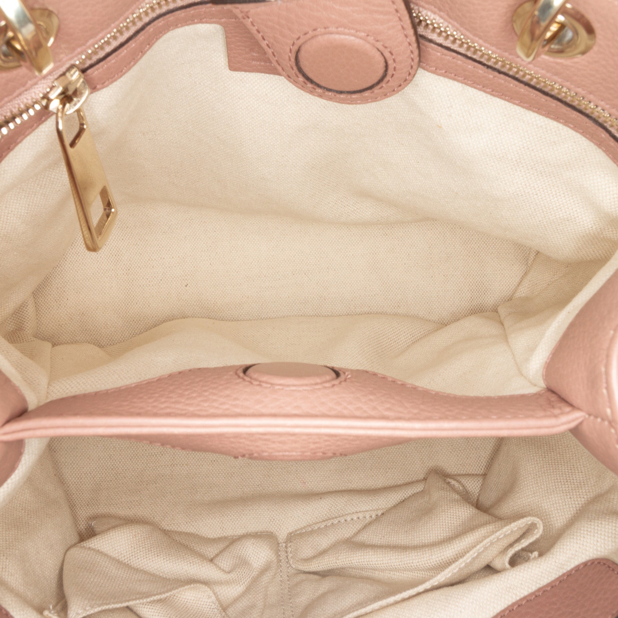 Small Calfskin Bamboo Shopper Satchel