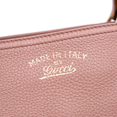 Small Calfskin Bamboo Shopper Satchel