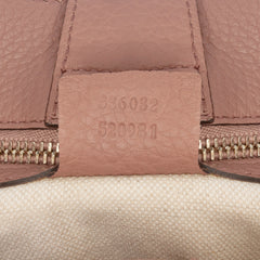 Small Calfskin Bamboo Shopper Satchel