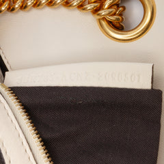 Bicolor Leather Chain Midi Baguette