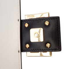 Bicolor Leather Chain Midi Baguette