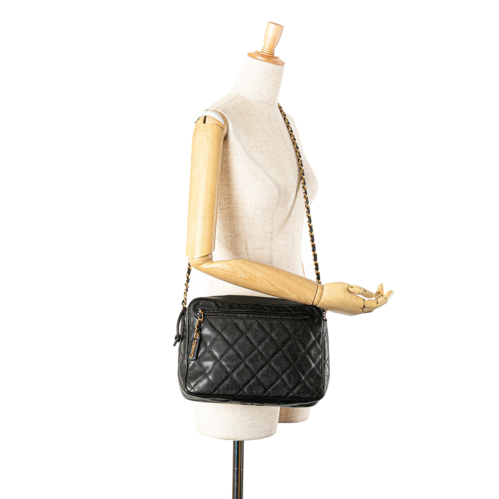 CC Quilted Caviar Camera Bag