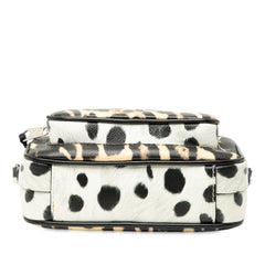 Leopard Printed Leather Camera Bag