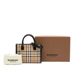 Mini House Check Coated Canvas Denny Tote