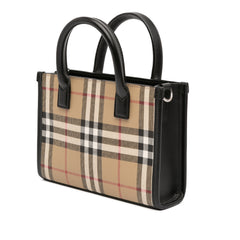 Mini House Check Coated Canvas Denny Tote