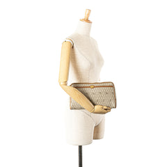 Honeycomb Coated Canvas Clutch