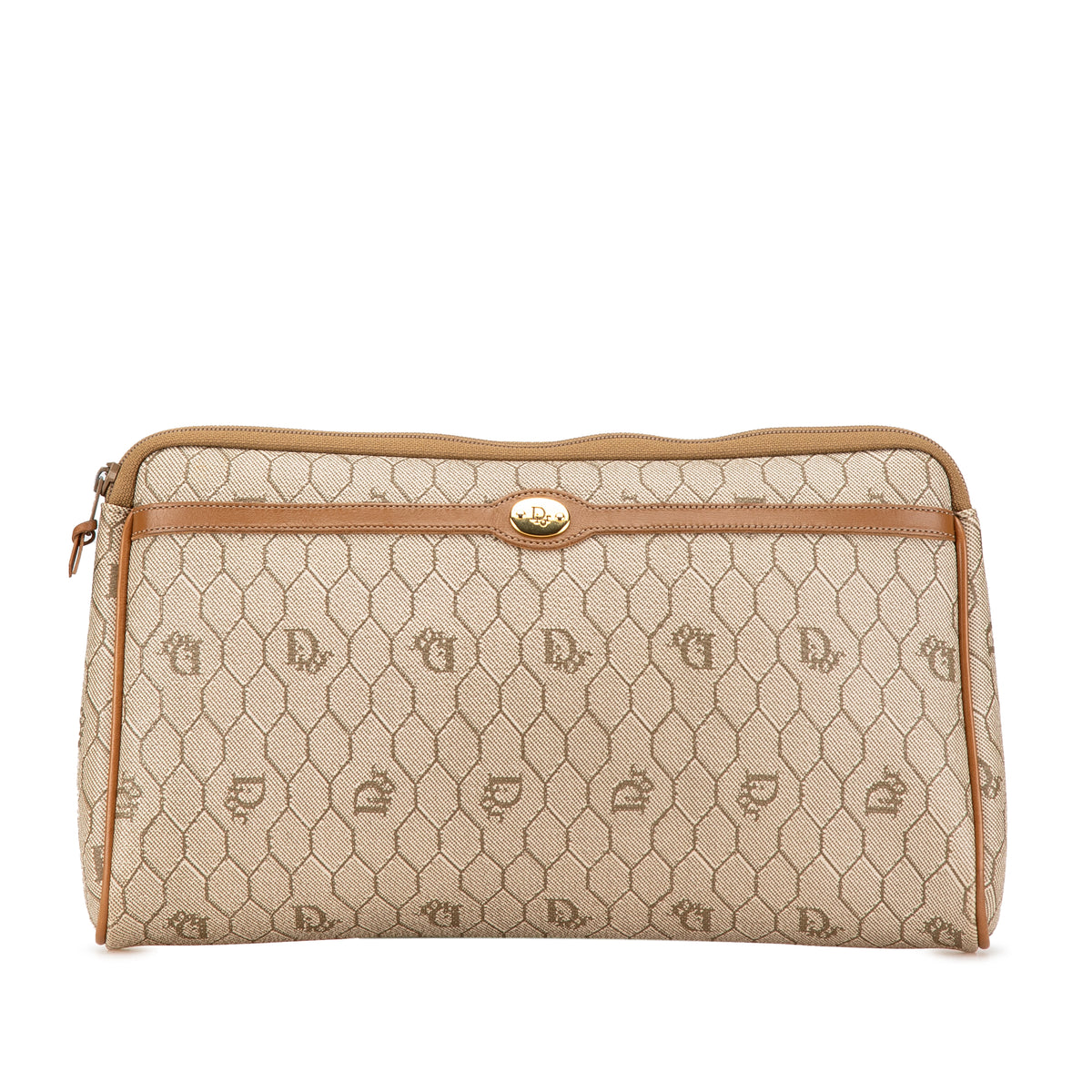 Honeycomb Coated Canvas Clutch