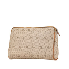 Honeycomb Coated Canvas Clutch