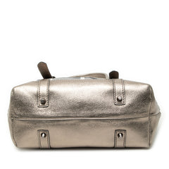 Small Shimmer Check Canvas Tote