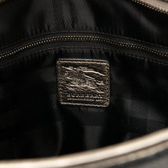 Small Shimmer Check Canvas Tote