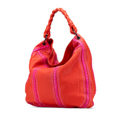 Intrecciato Trimmed Leather Hobo
