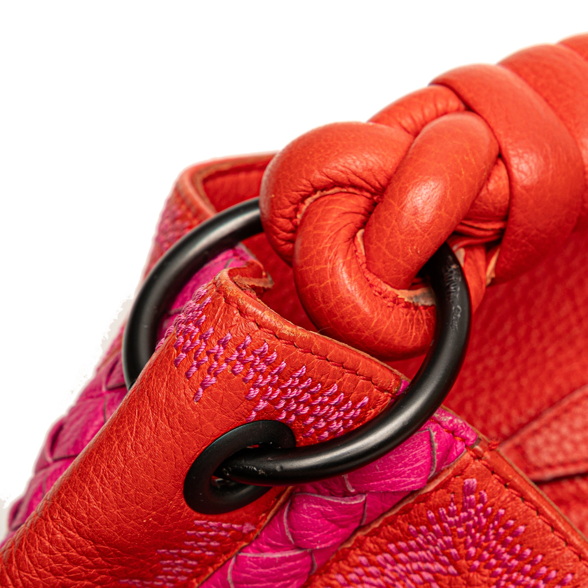 Intrecciato Trimmed Leather Hobo