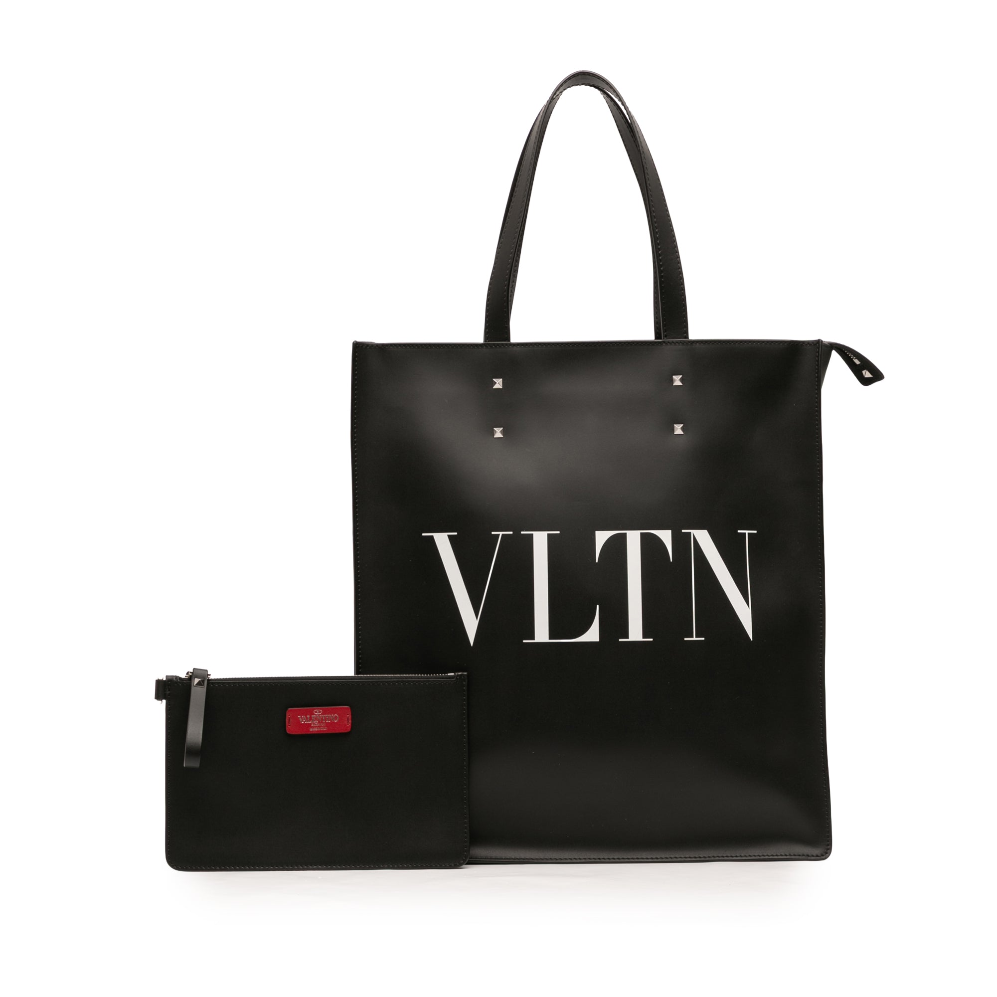 Leather Rockstud VLTN Tote