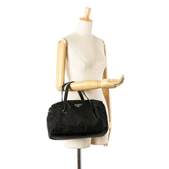 Saffiano Trimmed Tessuto Handbag