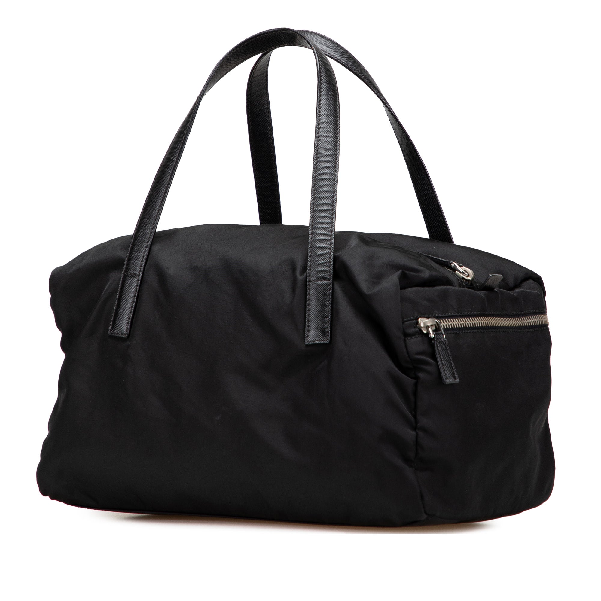 Saffiano Trimmed Tessuto Handbag