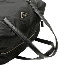 Saffiano Trimmed Tessuto Handbag