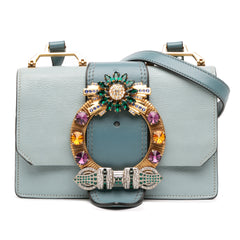 Goatskin Madras Soft Calf Crystal Embellished Crossbody