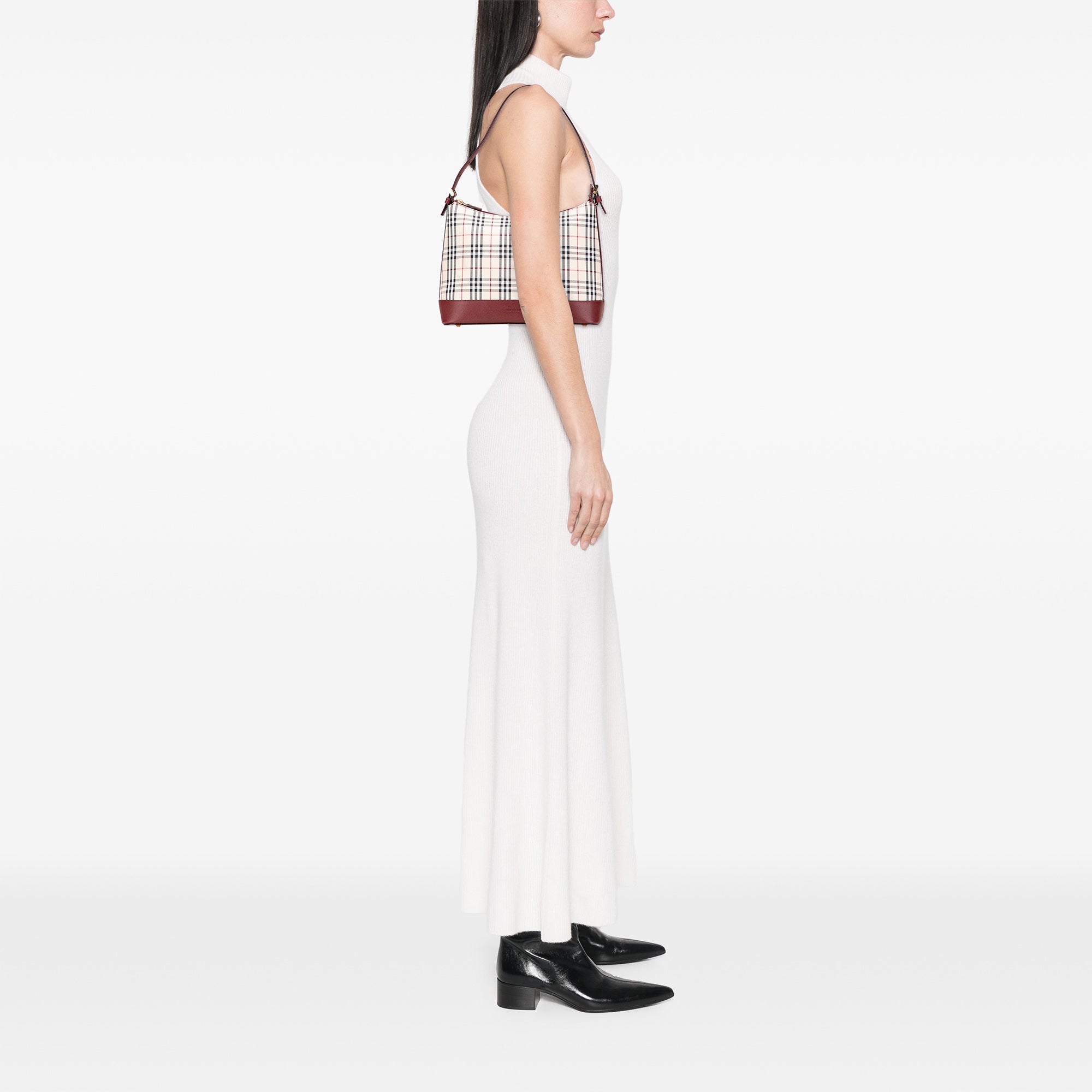 House Check Canvas Shoulder Bag