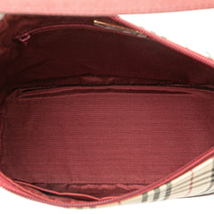House Check Canvas Shoulder Bag