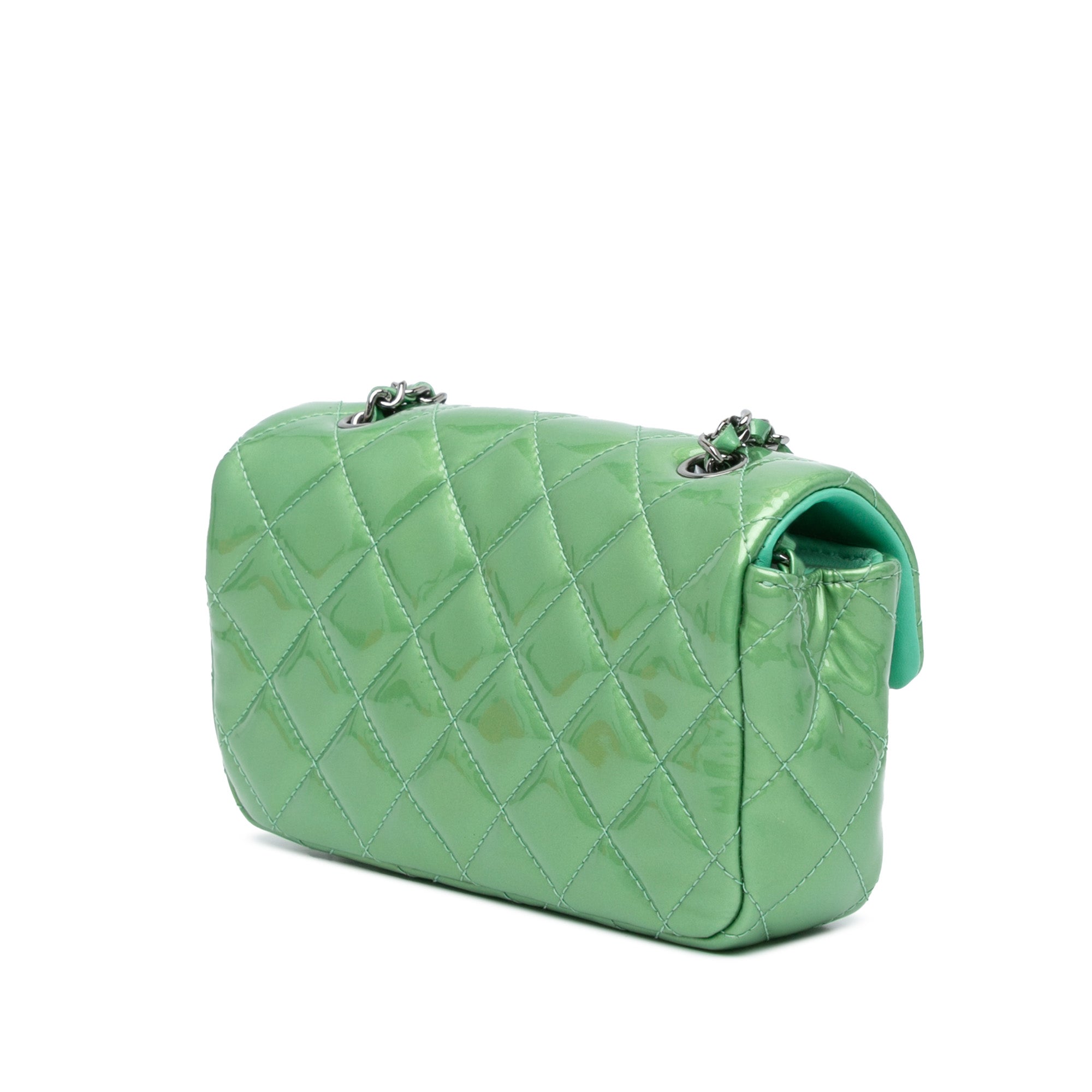 New Mini Classic Patent Single Flap