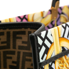 Versace Fendace Canvas Logo Sunshine Shopper Tote XL