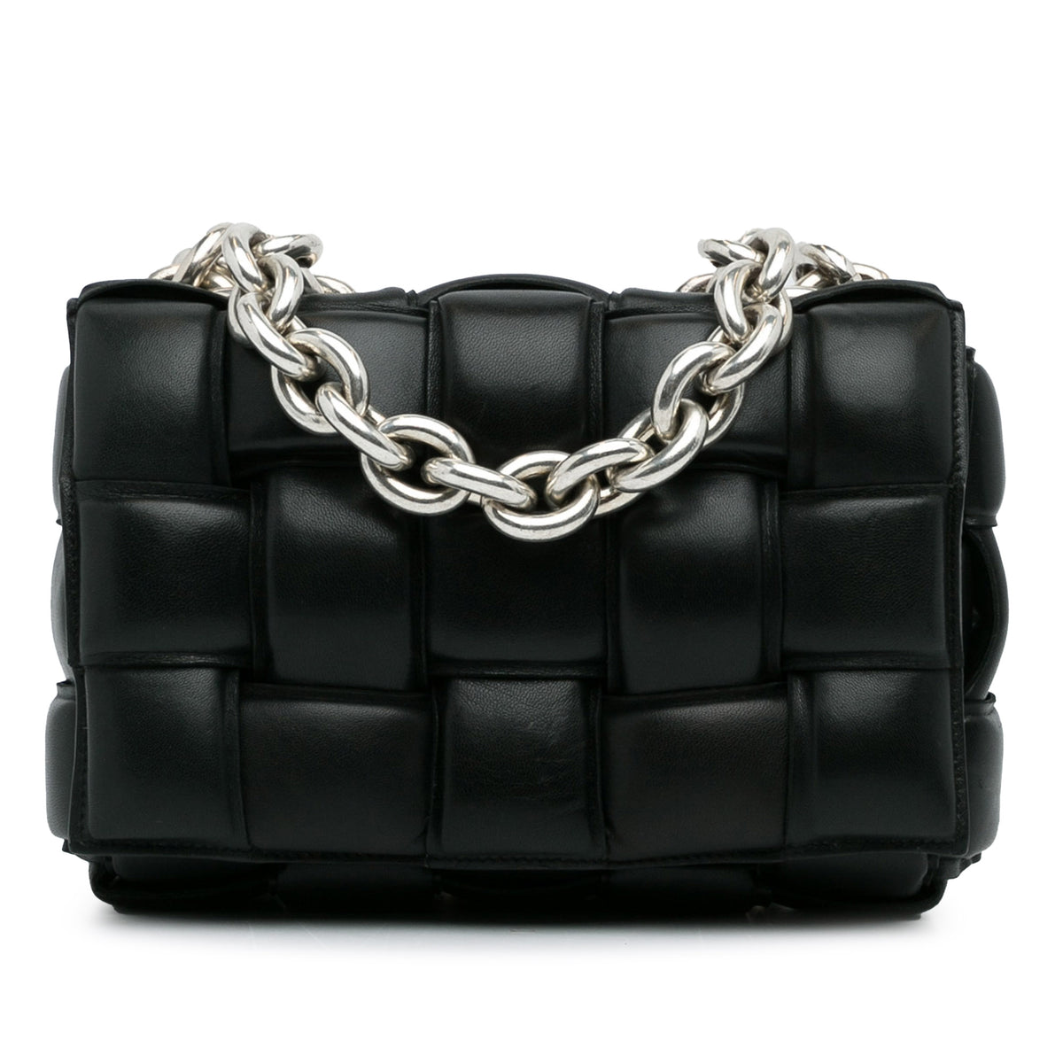 Intrecciato Padded Cassette Chain Satchel_0