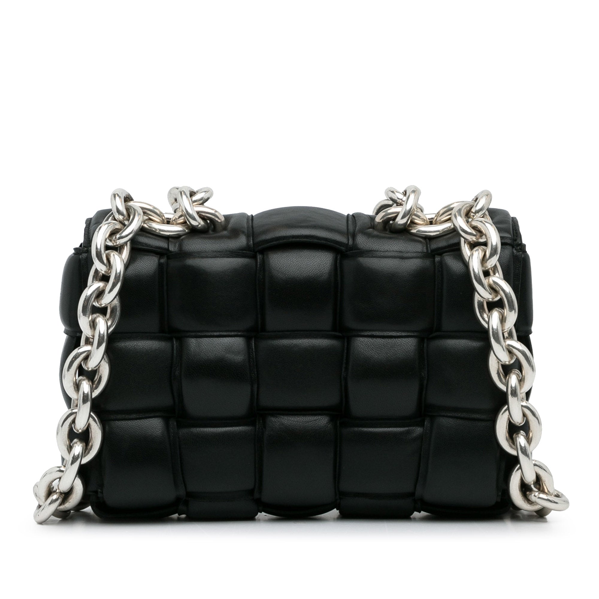 Intrecciato Padded Cassette Chain Satchel_3