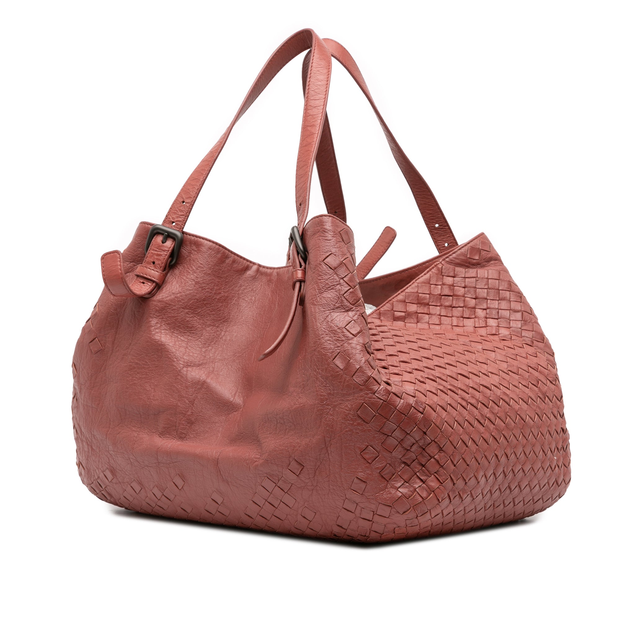 Large Intrecciato Trimmed Nappa Cesta Tote