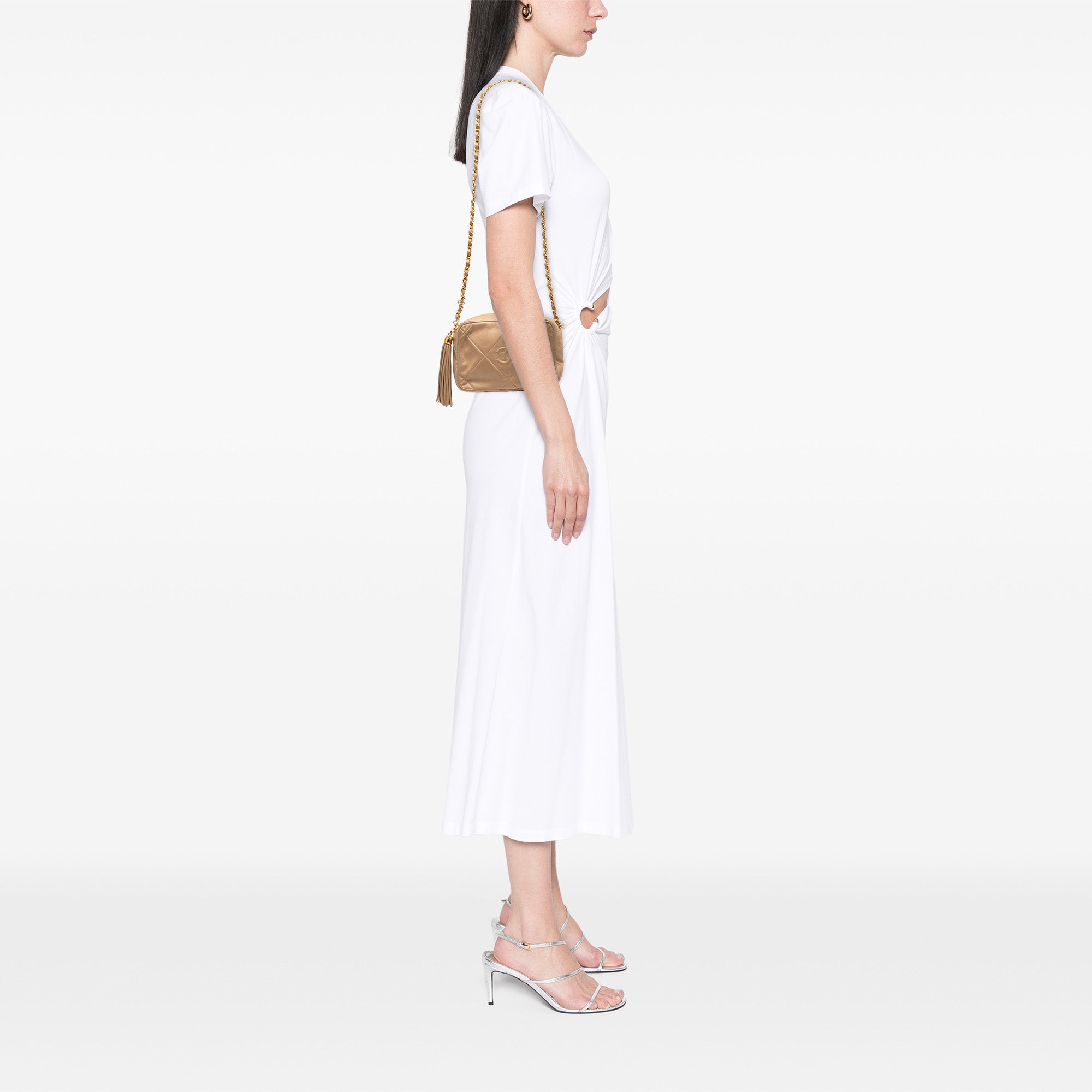 CC Quilted Lambskin Tassel Camera Bag