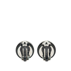 Resin Rhinestone CC Clip On Earrings