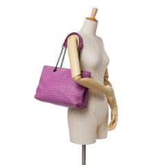 Medium Nappa Intrecciato Double Chain Tote