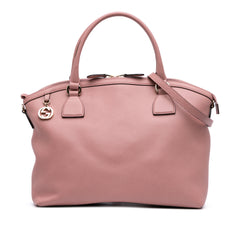 Large Dollar Calfskin GG Charm Dome Satchel