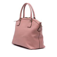 Large Dollar Calfskin GG Charm Dome Satchel