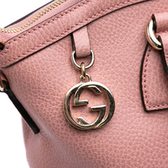 Large Dollar Calfskin GG Charm Dome Satchel
