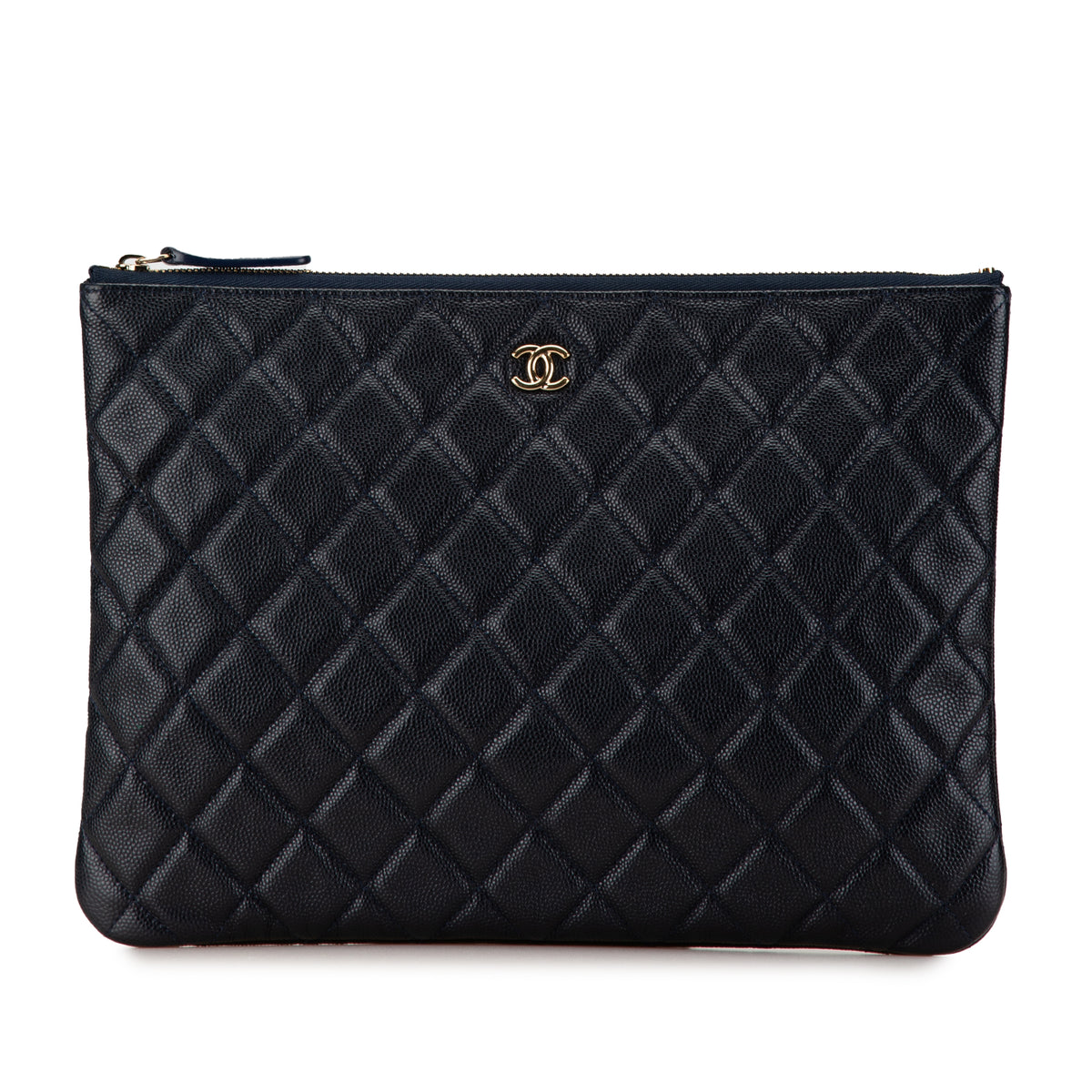 Medium Quilted Caviar O Case Clutch