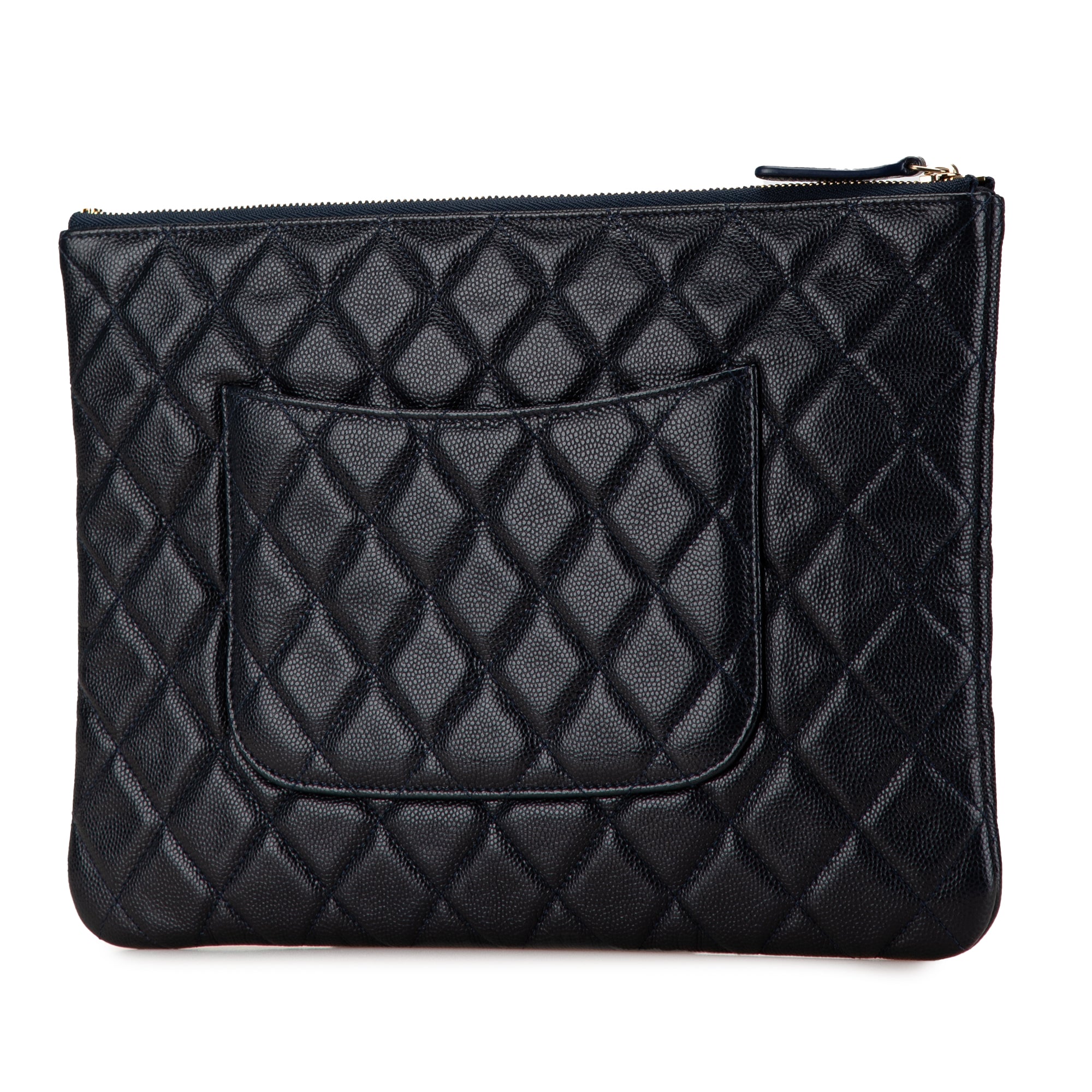 Medium Quilted Caviar O Case Clutch