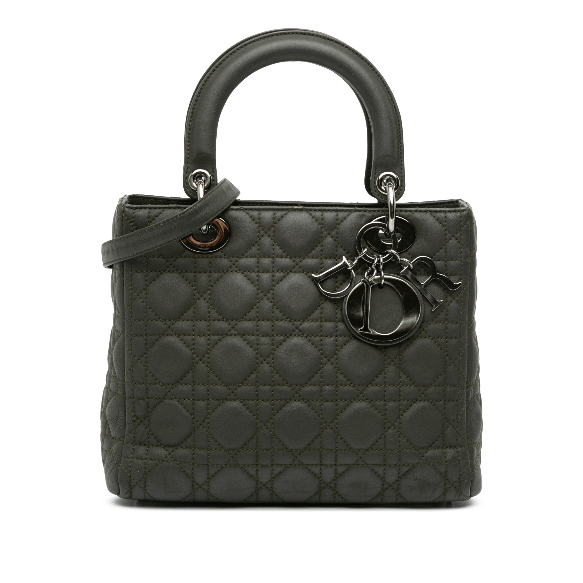 Medium Lambskin Cannage Lady Dior