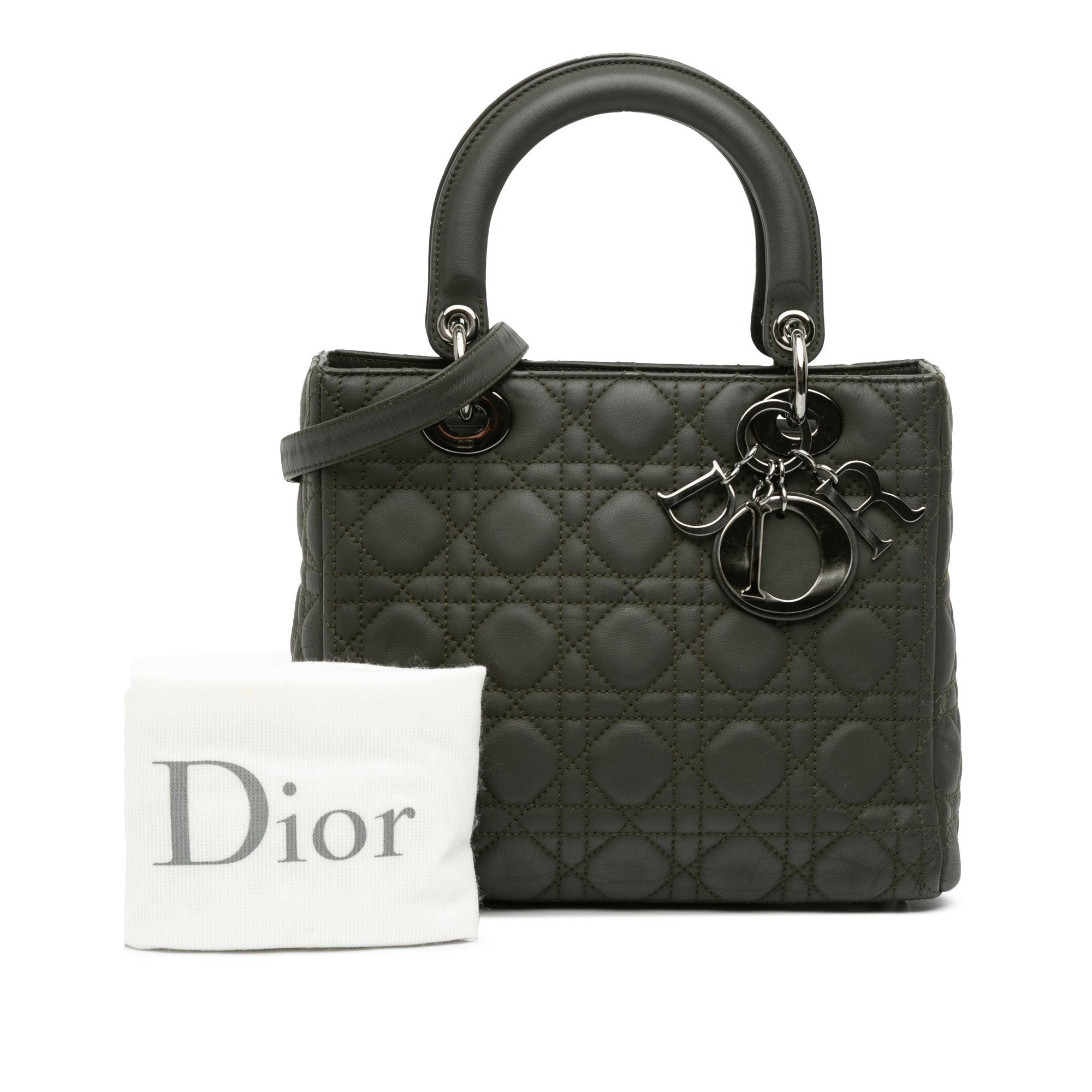 Medium Lambskin Cannage Lady Dior