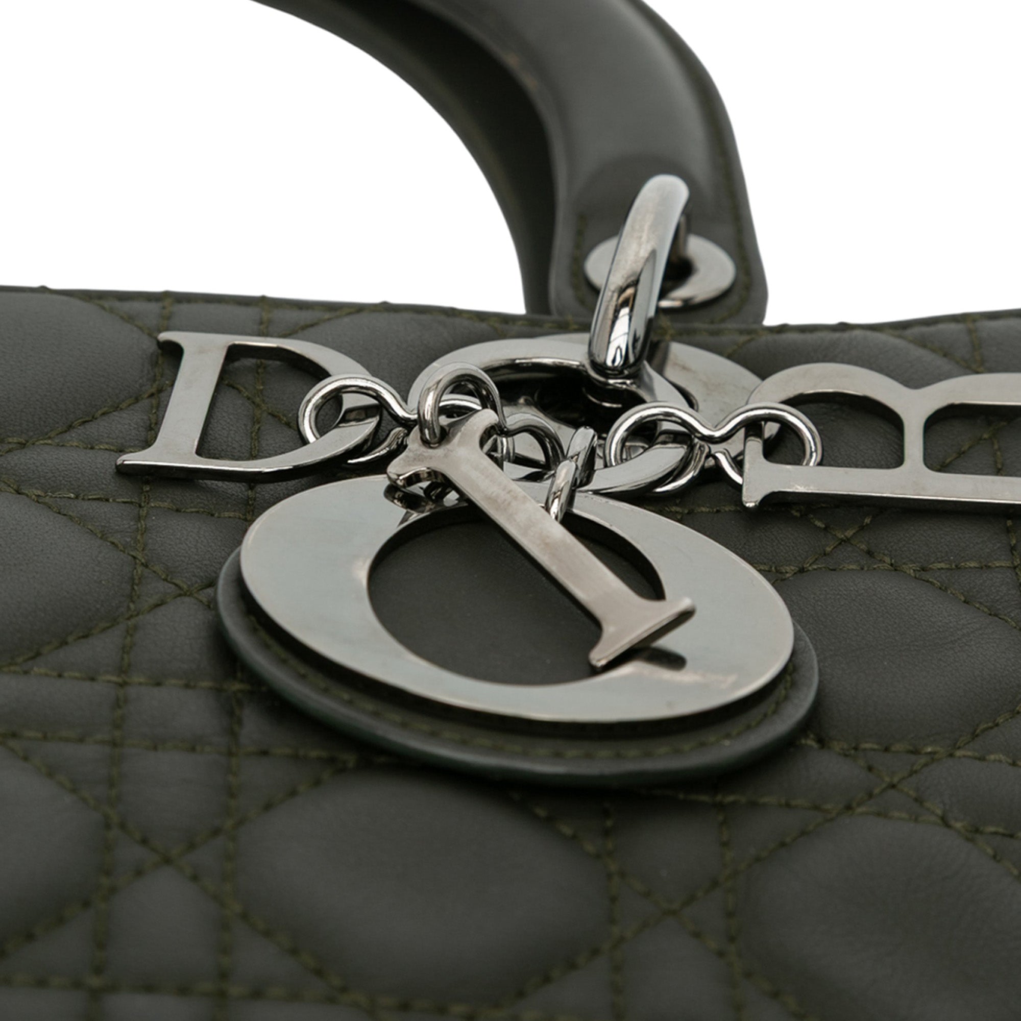 Medium Lambskin Cannage Lady Dior