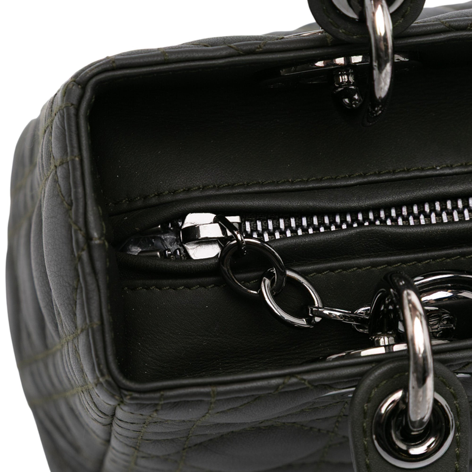 Medium Lambskin Cannage Lady Dior