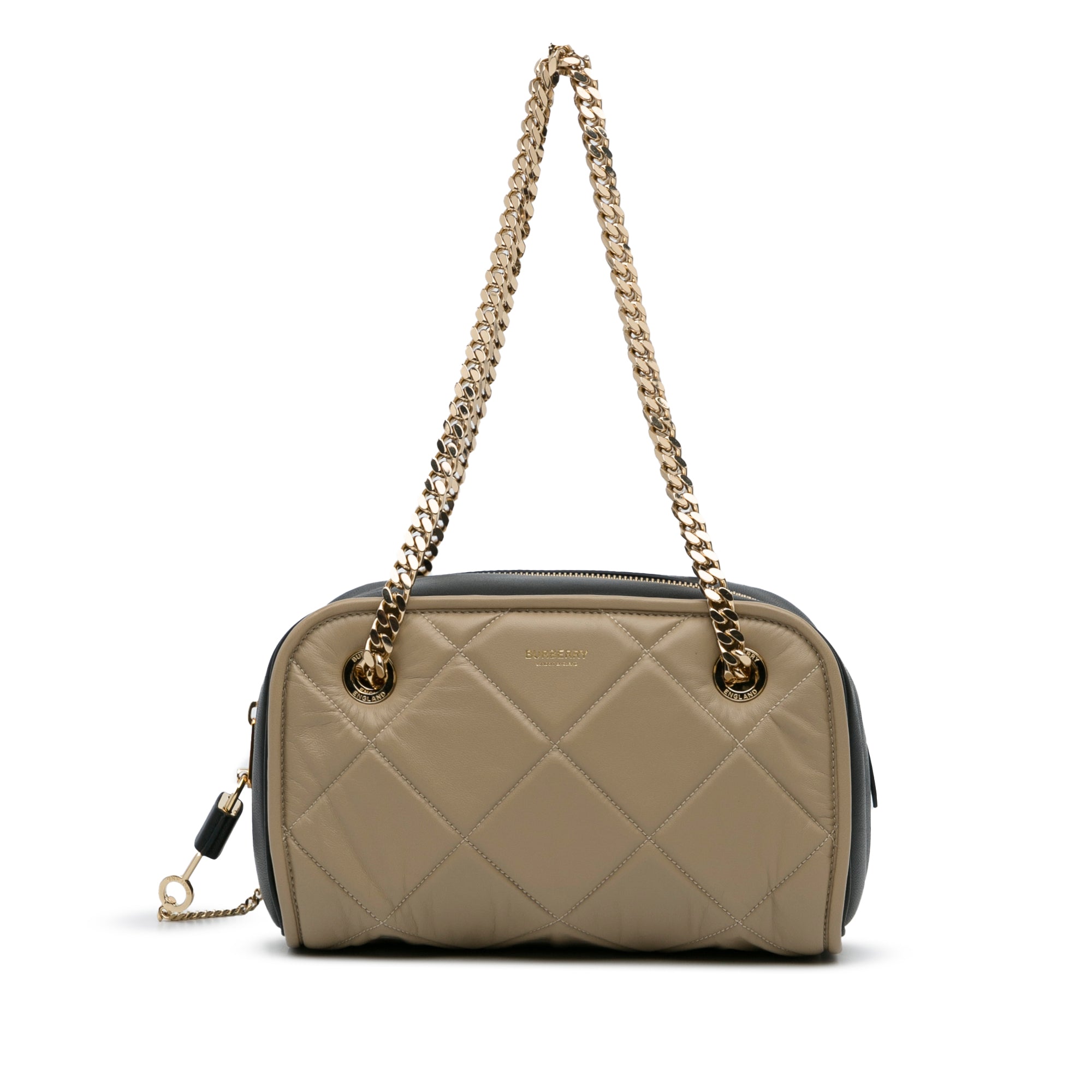 Quilted Cube Chain Shoulder Bag