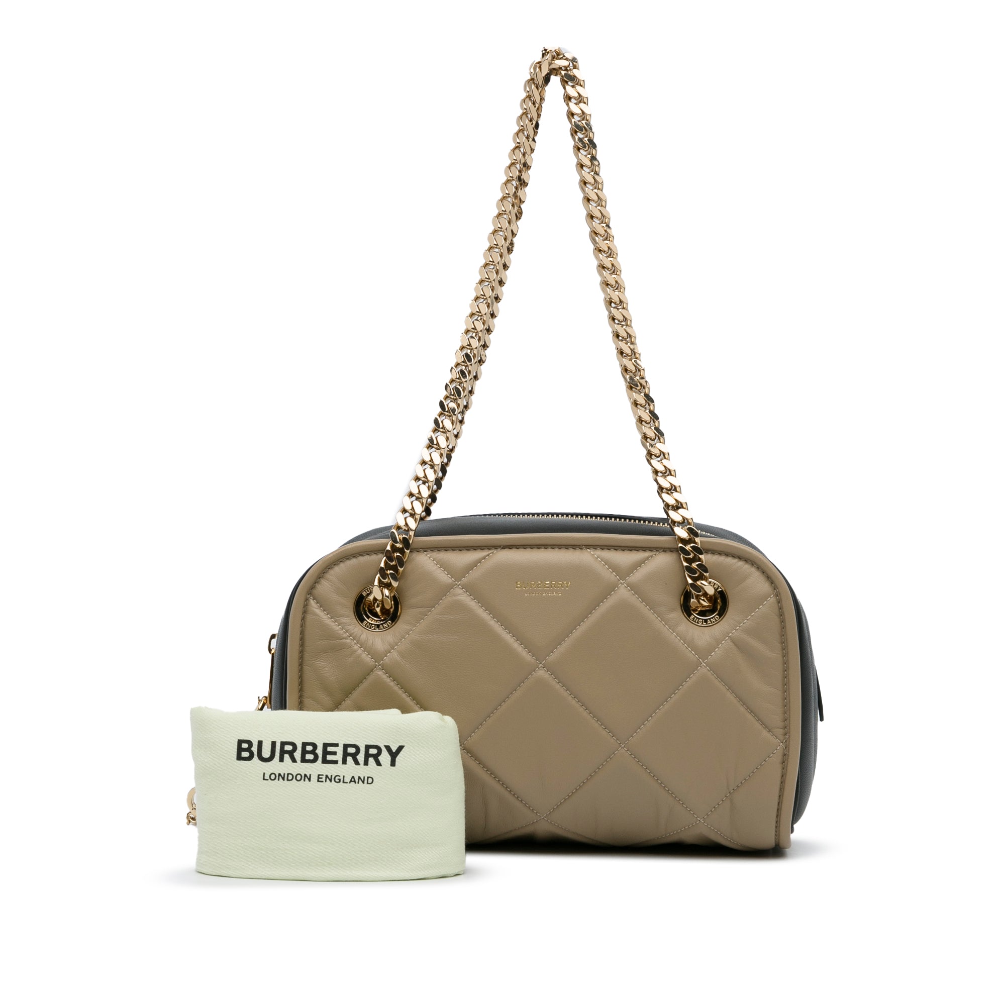 Quilted Cube Chain Shoulder Bag