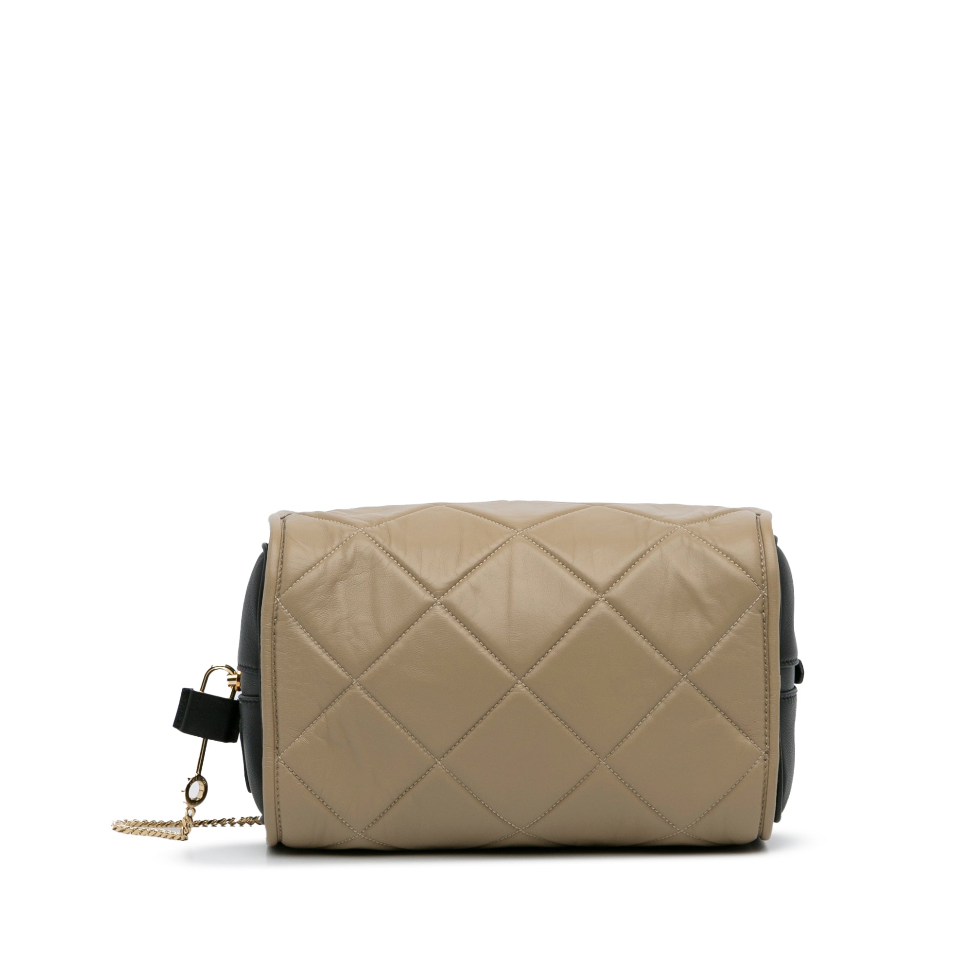 Quilted Cube Chain Shoulder Bag